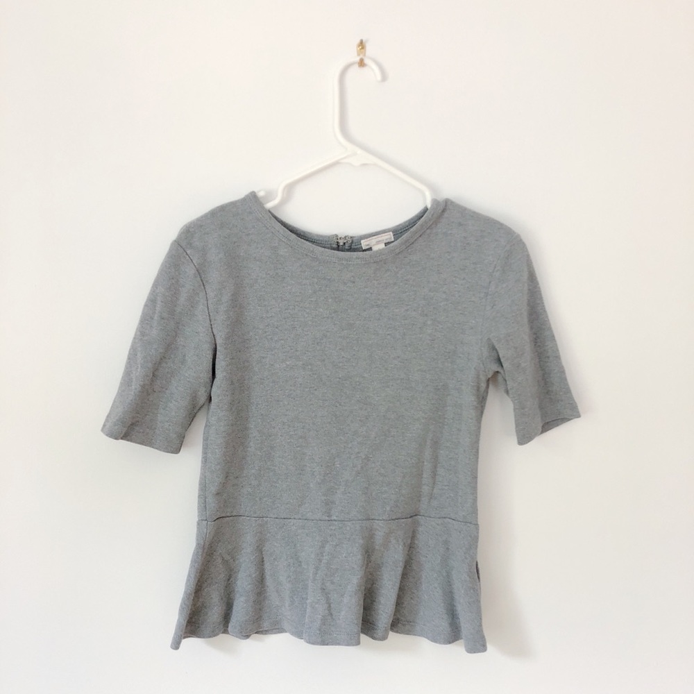 Grey babydoll tee.